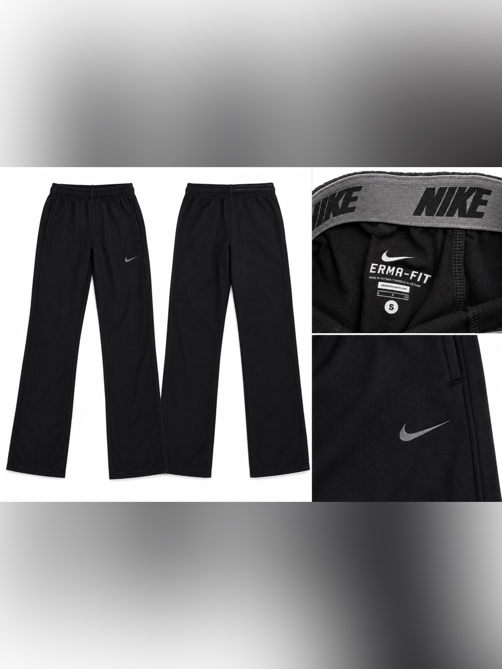 Nike Mens Black Athletic Joggers with Subtle Swoosh